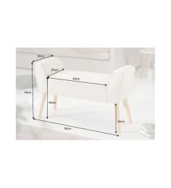 Ławka Scarlett 90 cm beżowa