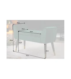 Ławka SCARLETT 90 cm szmaragdowa