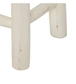 Ławka WORN 120 cm drewno teak bielona