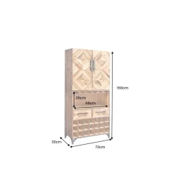 Barek BODEGA 160 cm naturalny