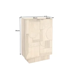 Barek TORINGU 95 cm bielone drewno mango