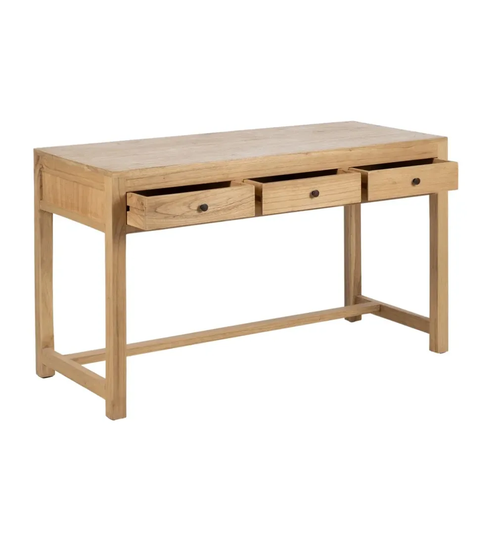 Biurko MEGANY 130 cm drewno mindi