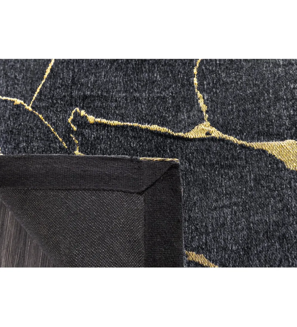 Dywan MARBLE 160 x 240 cm czarno złoty