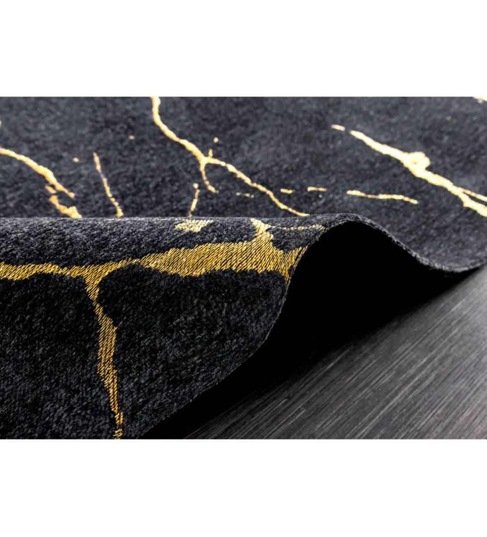 Dywan MARBLE 160 x 240 cm czarno złoty