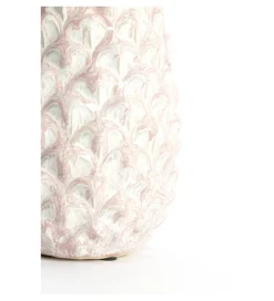 Figurka ANANAS NANASI 31 cm ceramika różowobiały