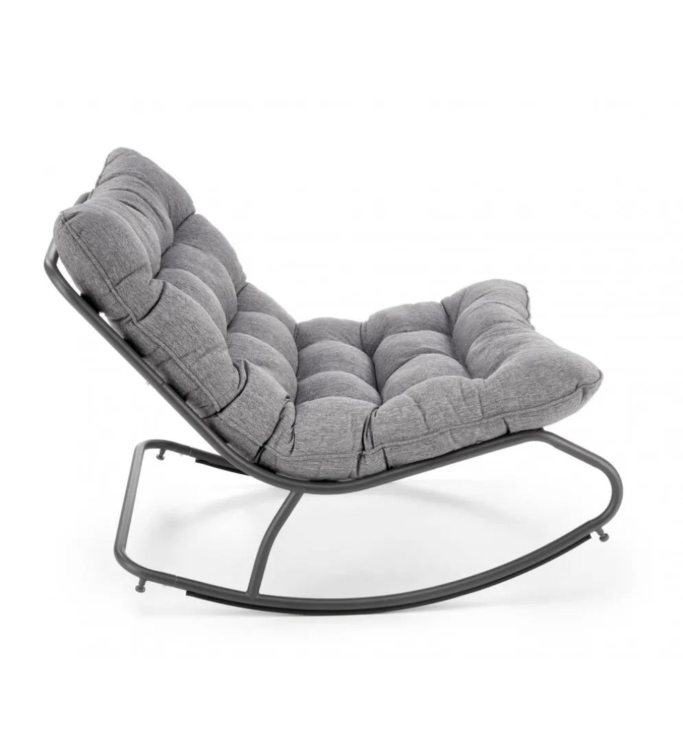 Fotel bujany GATTO szary