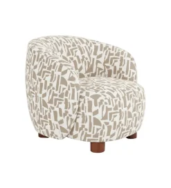 Fotel ESTAMPADO 62 cm kremowo beżowy