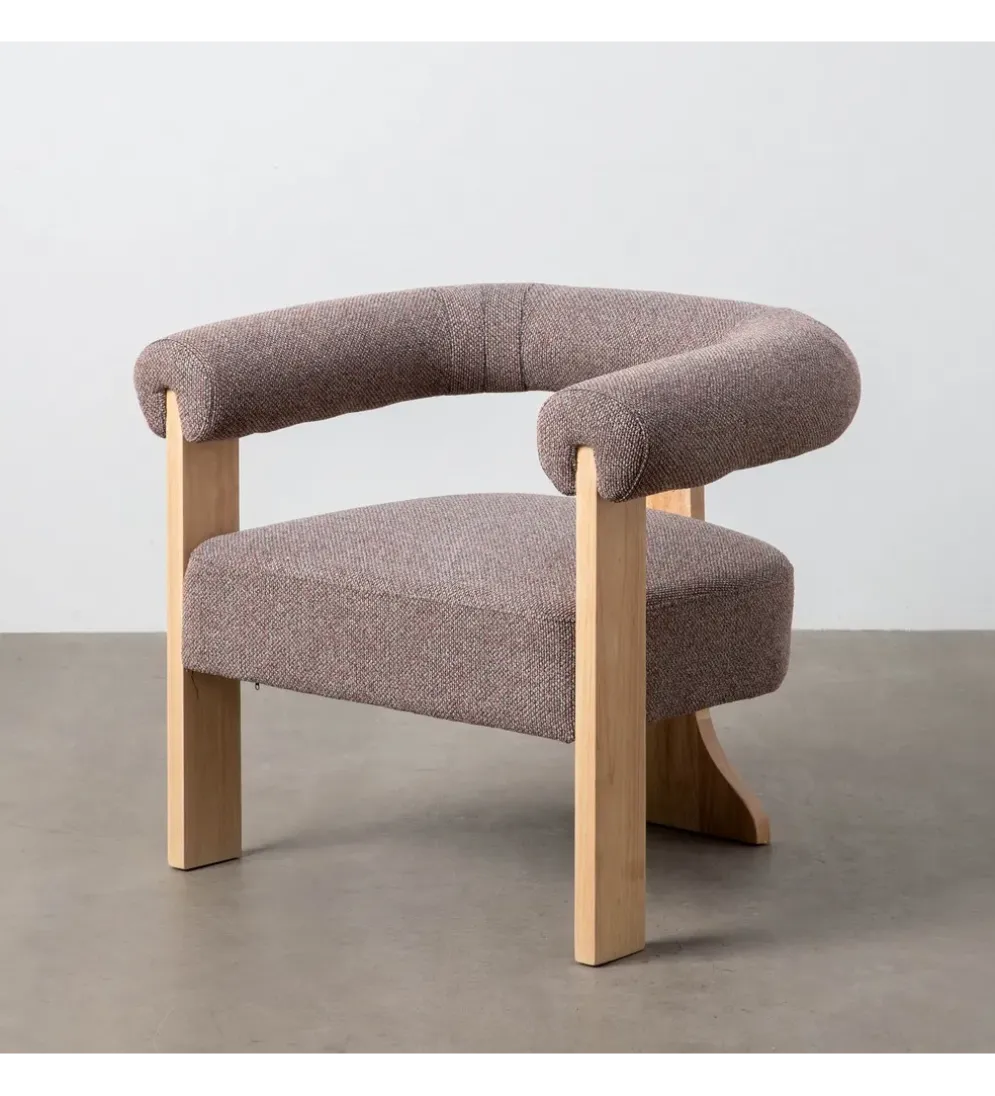 Fotel GROGO 72 cm szaroróżowy