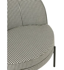 Fotel PIED DE POULE 70 cm czarnobiały