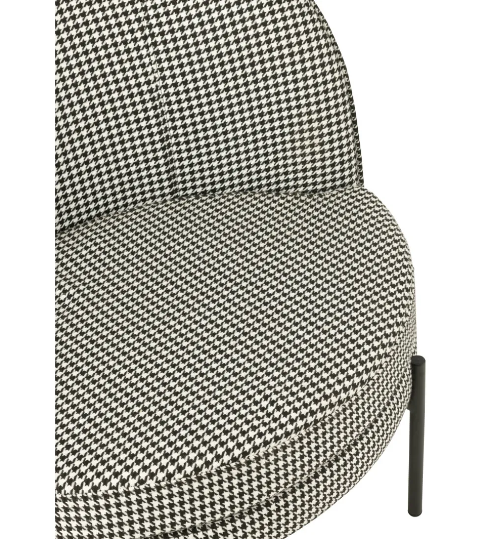 Fotel PIED DE POULE 70 cm czarnobiały