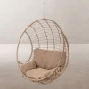 Fotel wiszący ARIKI 105 cm rattan beżowy