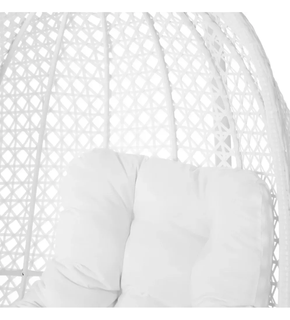 Fotel wiszący DIDO 111 cm rattan biały