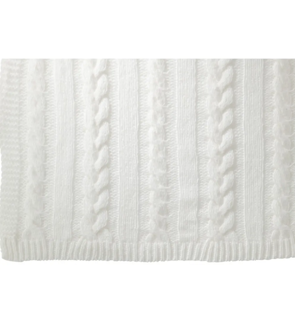 Koc Pled Twist 130 cm x 180 cm biały