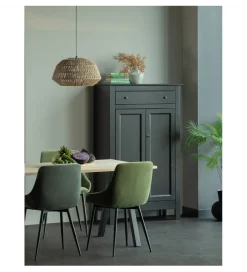 Komoda EVA 150 cm drewno sosna czarna