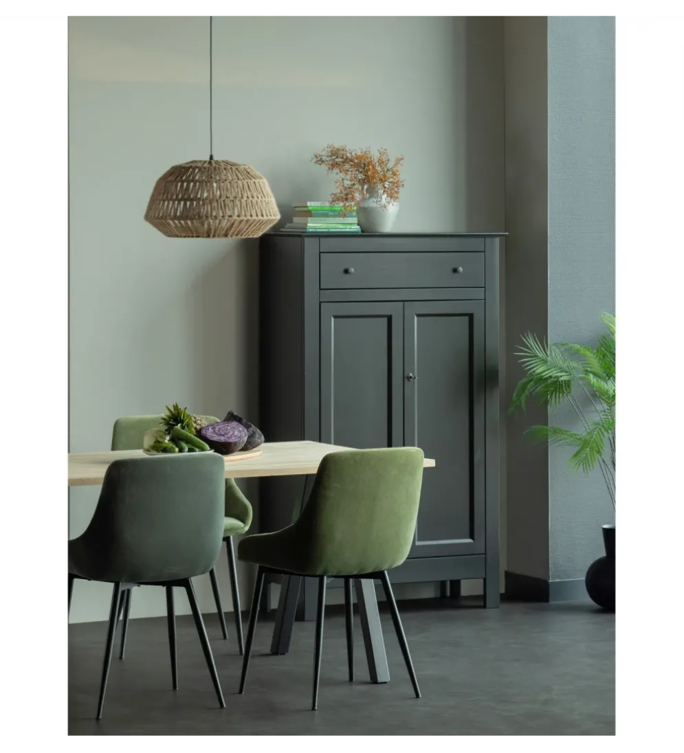 Komoda EVA 150 cm drewno sosna czarna