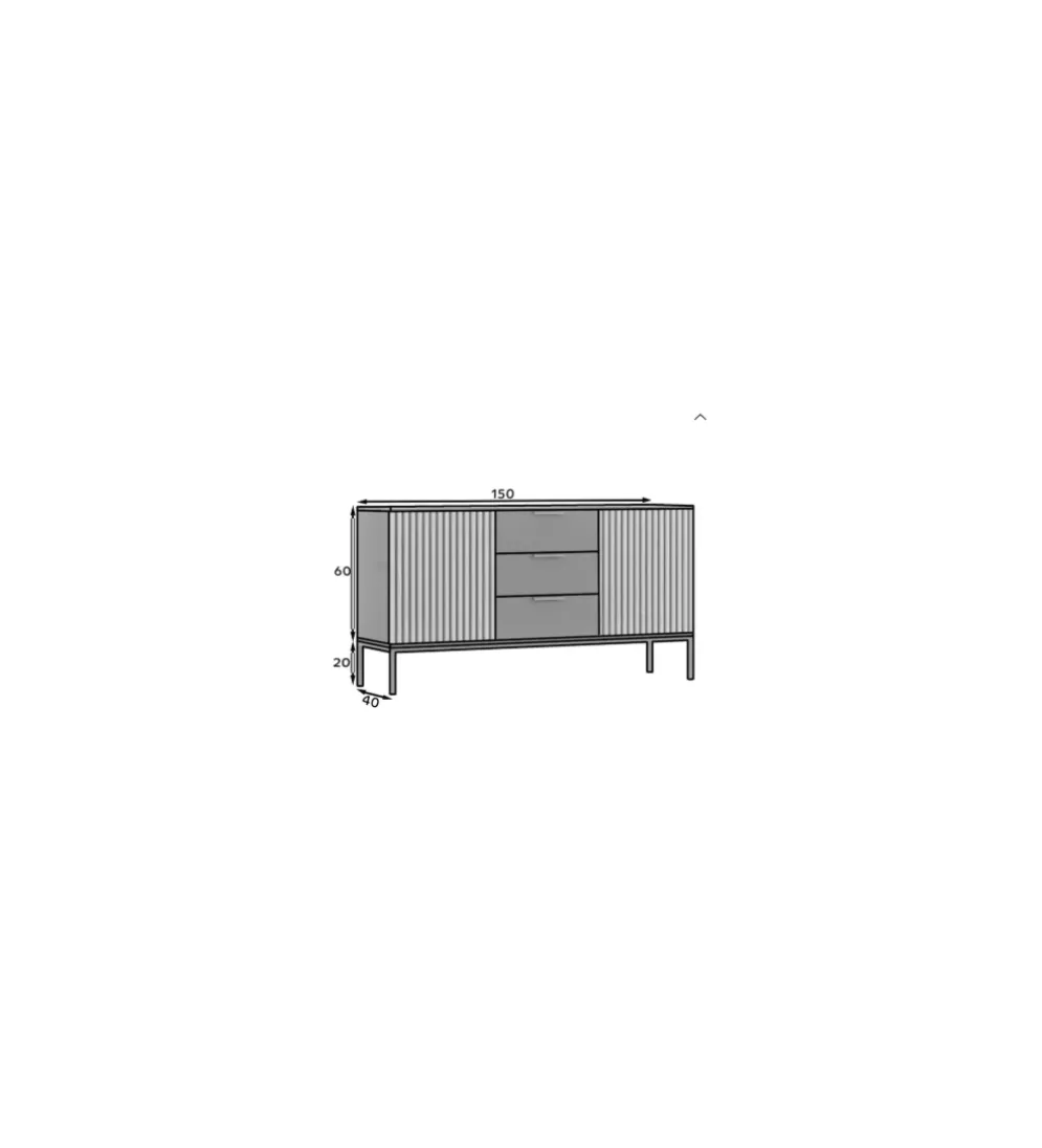 Komoda MEORATI 150 cm w optyce dąb artisan