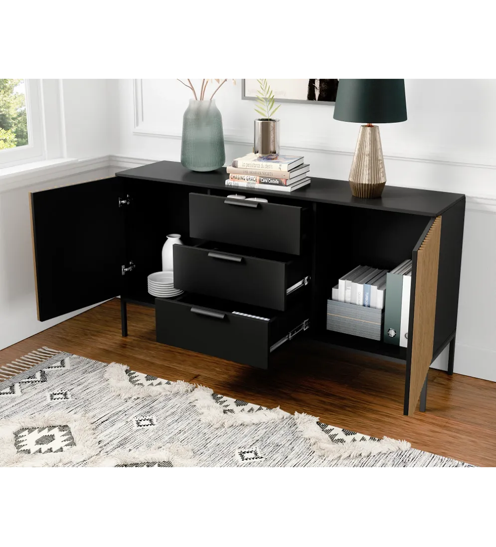 Komoda MEORATI 150 cm w optyce dąb artisan