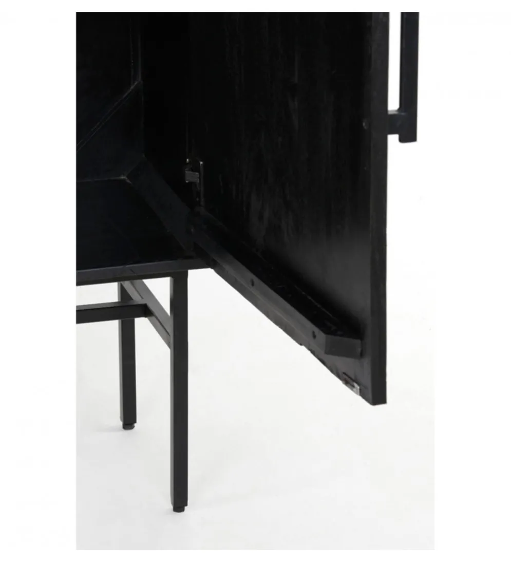 Komoda wysoka ABAGE 180 cm czarna