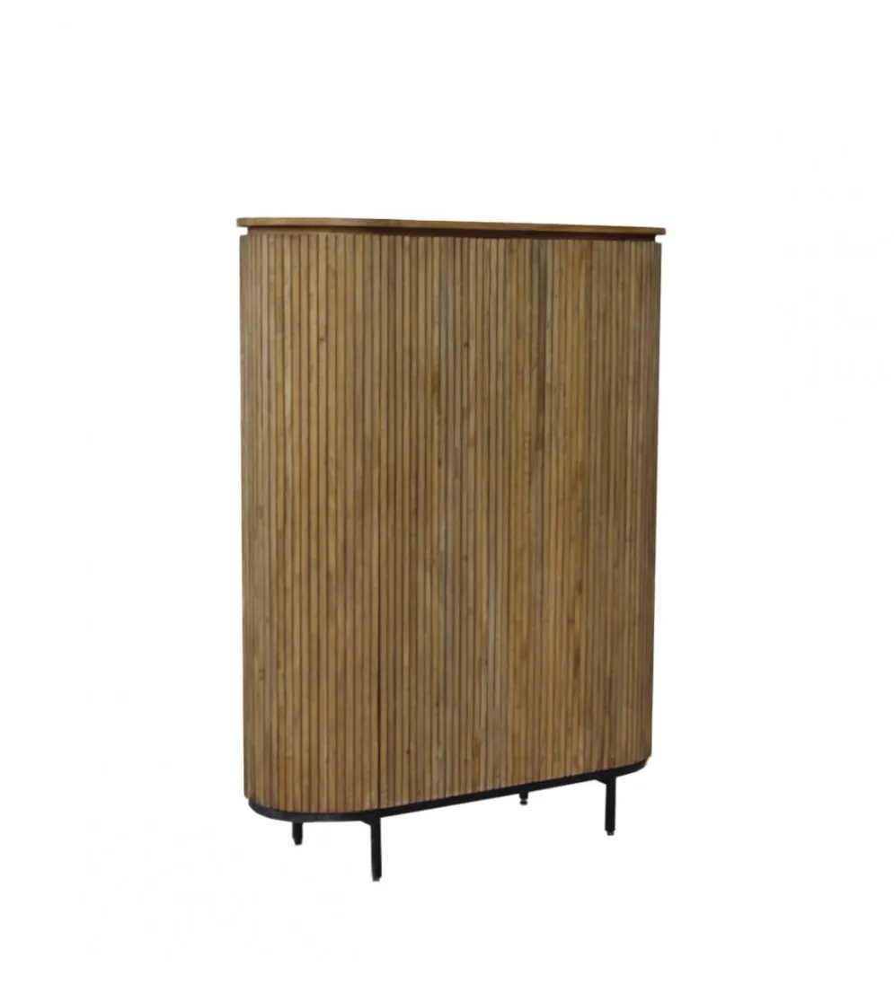 Komoda wysoka LUSAN 115 cm drewno teak