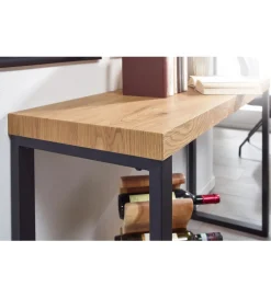 Konsola WOHNLING 120 cm naturalny czarny