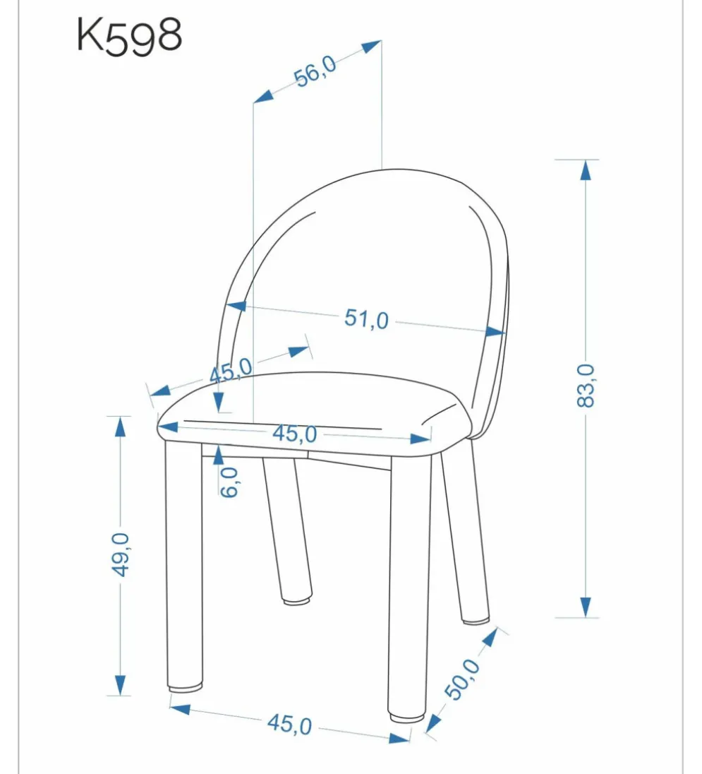 Krzesło K598 83 cm beżowe