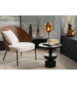 Krzesło LONEPLY 82 cm naturalne ciemno brązowe beżowe