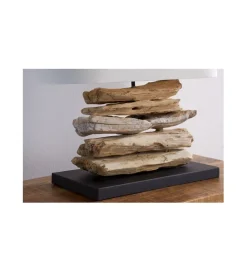 Lampa Stołowa  Driftwood Riverine Naturalna