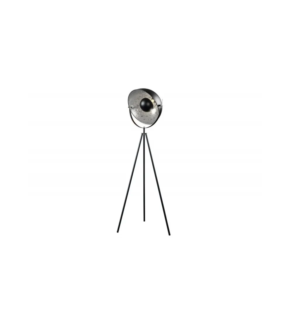 Lampa podłogowa Studio 146 cm czarno srebrna