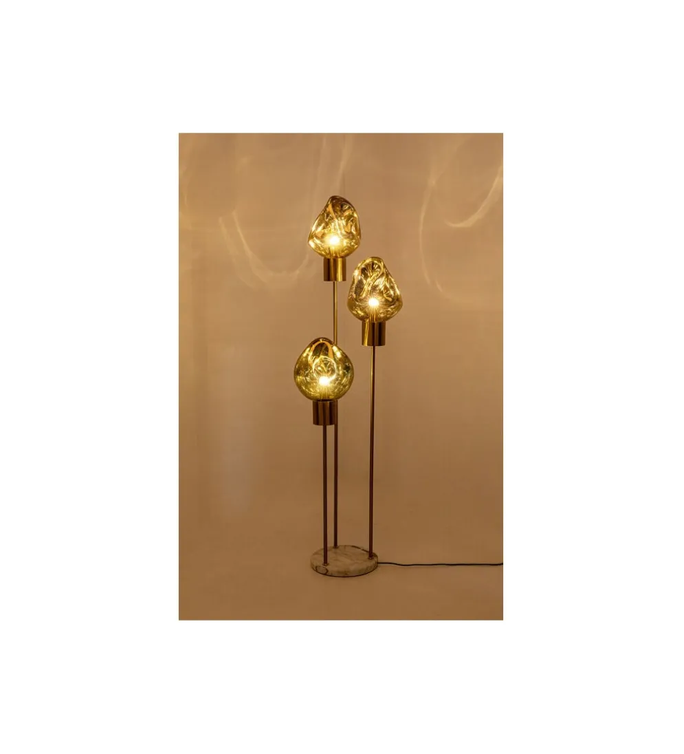 Lampa podłogowa SUPERNOVA AMBER 160 cm złota