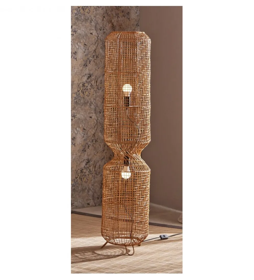 Lampa stojąca Aurora ratan 30 cm