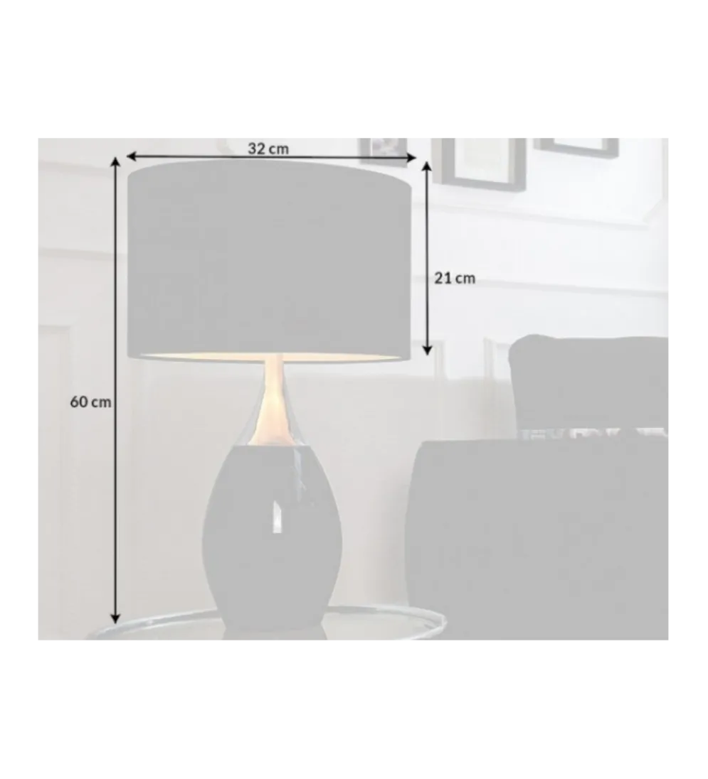 Lampa stołowa Carla 60 cm czarna