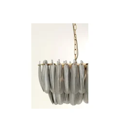 Lampa wisząca FEATHER 95 cm szara