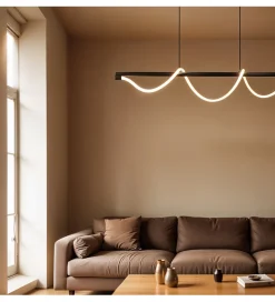 Lampa wisząca SERPENTE 120 cm czarna