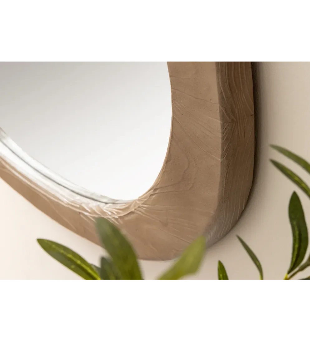 Lustro wiszące ORGANIC 105 cm drewno sosnowe