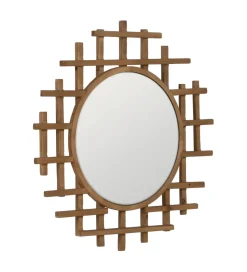 Lustro wiszące TIKITAK 64 cm drewno jodła
