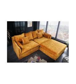 Pufa HEAVENLY Heaven 100 cm musztardowa