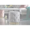 Pufa Modern Barock Chester szara