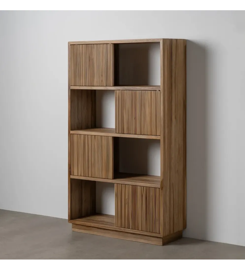 Regał BELLAMONTE 168 cm drewno teak naturalny