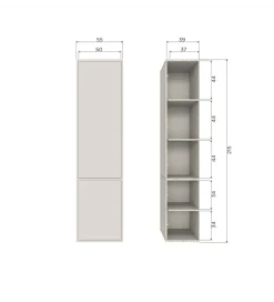 Regał MEGGY 55 cm drewno sosny szary
