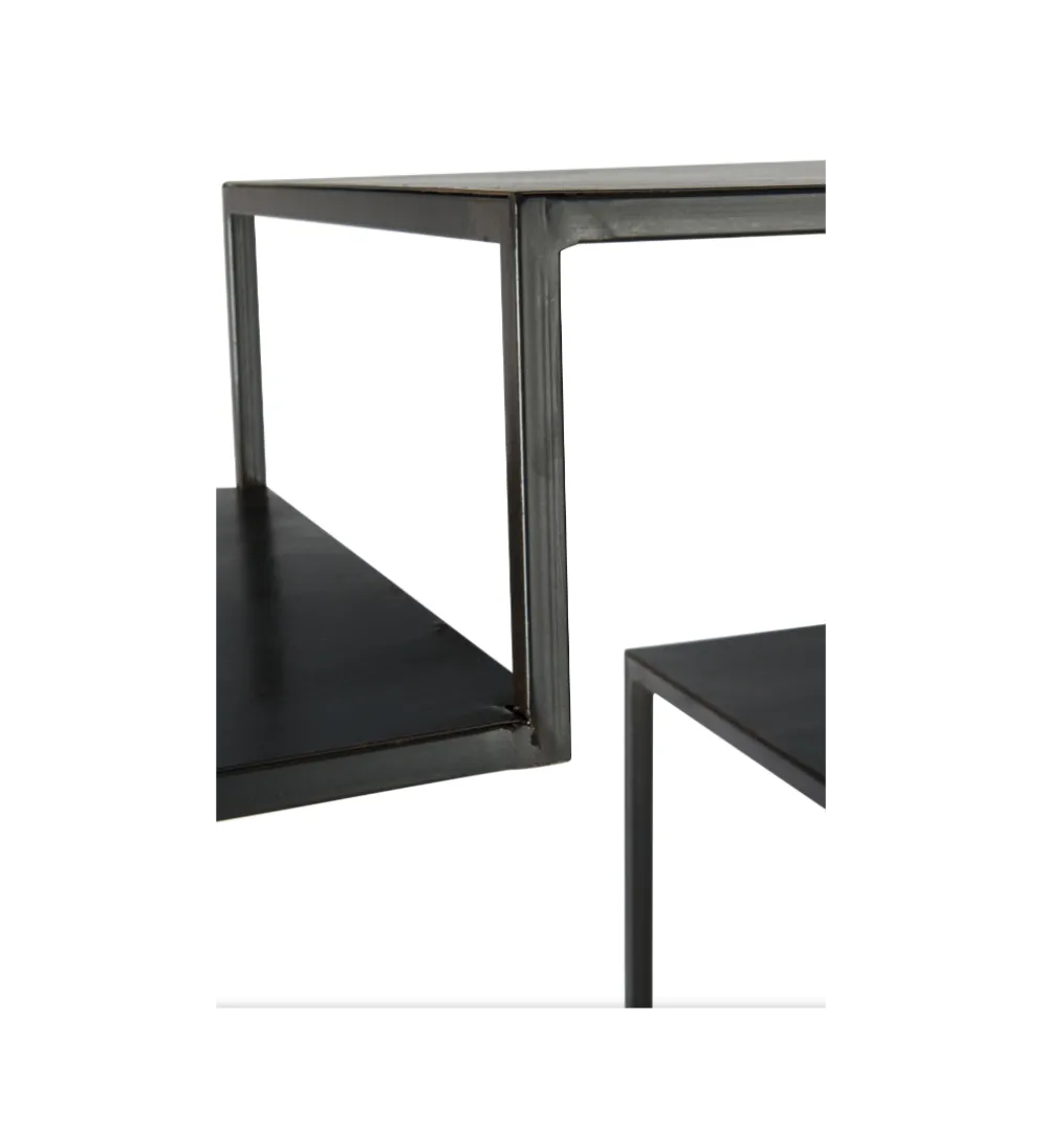 Regał WOLFRAM 185 cm metalowy czarny