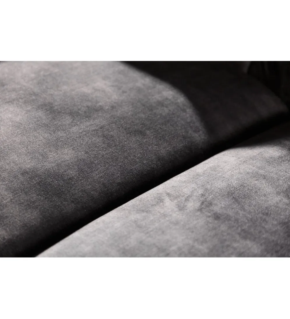 Sofa ARIELLE Chesterfield 205 Cm szary aksamit
