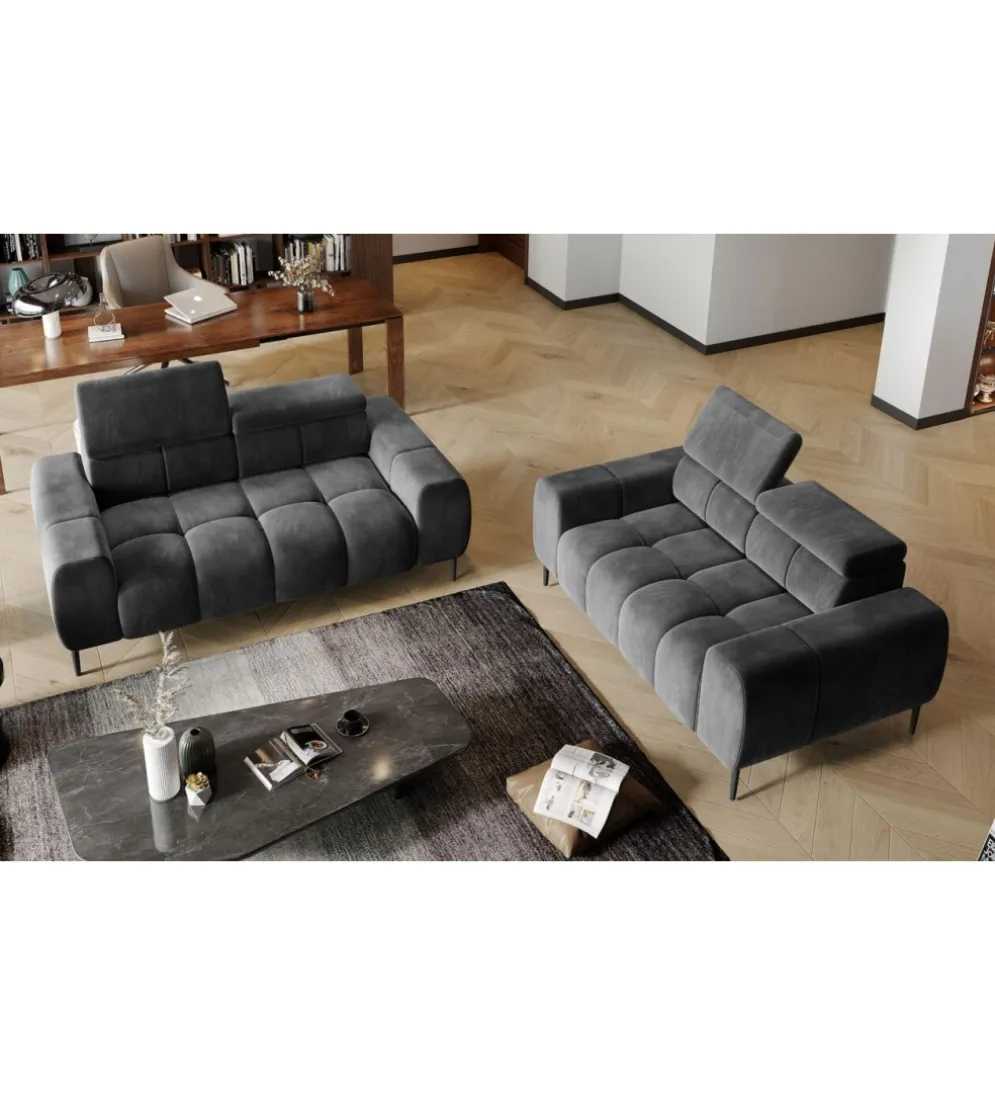 Sofa ELEKTRA Plaza 212 cm z regulowanymi zagłówkami