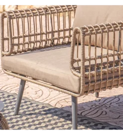 Sofa ogrodowa ARIKI 161 cm naturalna szara
