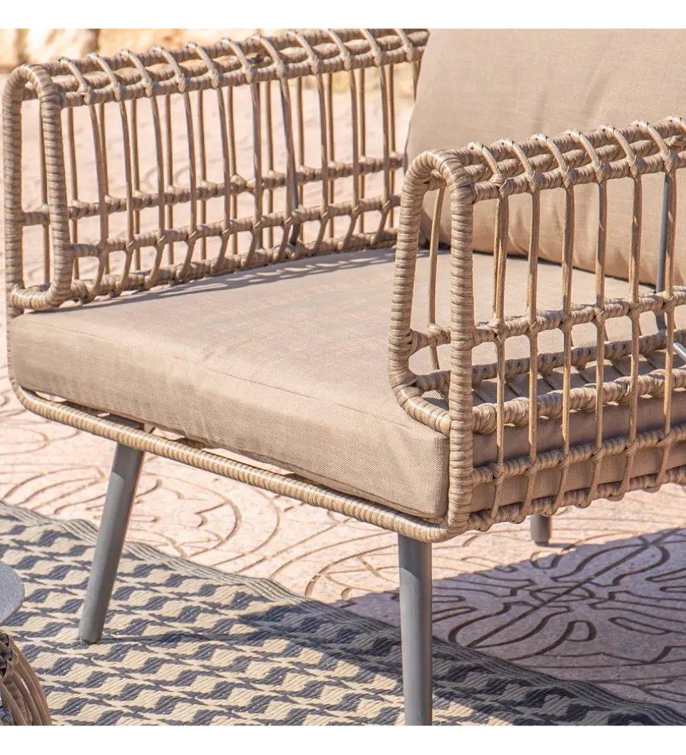 Sofa ogrodowa ARIKI 161 cm naturalna szara