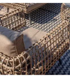 Sofa ogrodowa ARIKI 161 cm naturalna szara