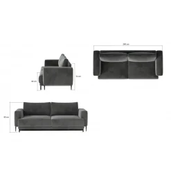 Sofa rozkładana DALIA 260 cm z funkcją spania