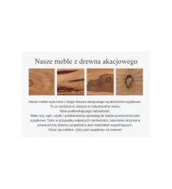Stół ARKTYKA Mammut 200 cm drewno akacja honey