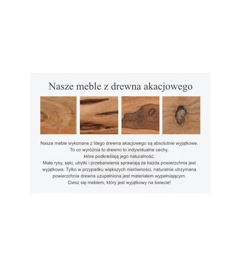 Stół ARKTYKA Mammut 200 cm drewno akacja honey
