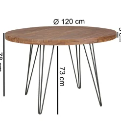 Stół BAGLI 120 cm drewno sheesham