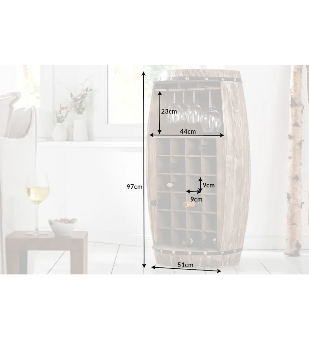 Stojak na wino Chateau 97 cm drewno jodła